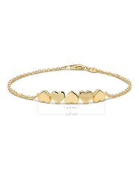 Devata Sweet Heart Chain Bracelet in 14K Gold, 6.5 in adj to 7.5 in, approx. 2.8 grams