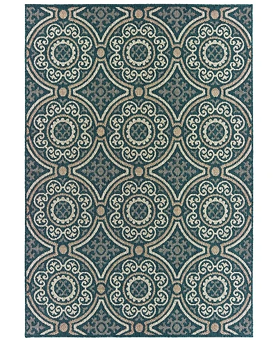 Oriental Weavers Latitude Blue 7'10" x 10' Outdoor Area Rug