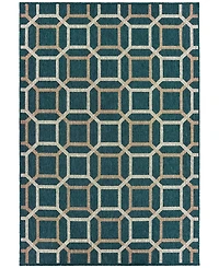 Oriental Weavers Latitude 806B3 Blue 6'7" x 9'2" Outdoor Area Rug