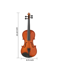 Yobtop 4/4 Full Size Handcrafted Ready-to-Play 2-Piece Violin and Bow Set, Ages 11+