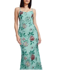 Dress The Population Women's Giovanna Floral Sequin Mermaid Gown