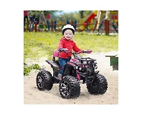 Yobtop 12V Kids Atv Ride-On Four-Wheeler, Battery-Powered with Led Headlights, 66 lbs. Capacity, Ages 3+