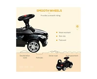 Yobtop Kids Ride On Push Car - Foot-to-Floor Walking Sliding Toy Car for Toddler with Working Horn, Music, Headlights and Storage