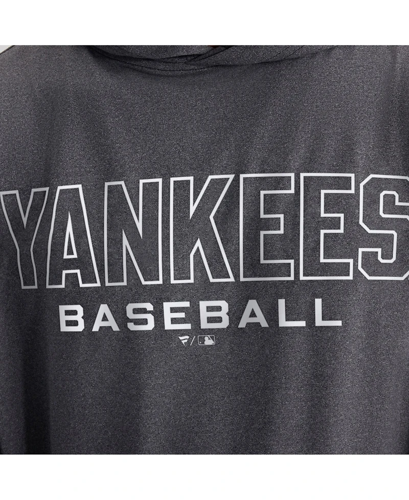 Fanatics Men's Charcoal New York Yankees ClutchLong sleeves Hooded T-Shirt