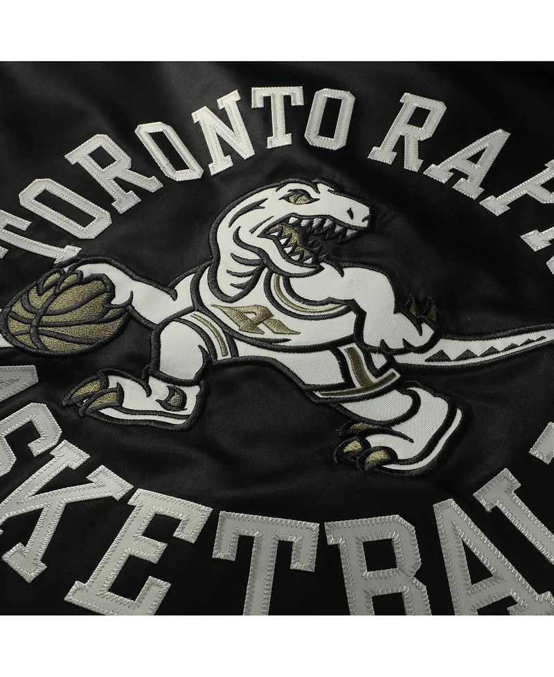 Mitchell & Ness Men's Olive/Black Toronto Raptors Clutch Satin Raglan Full-Snap Jacket