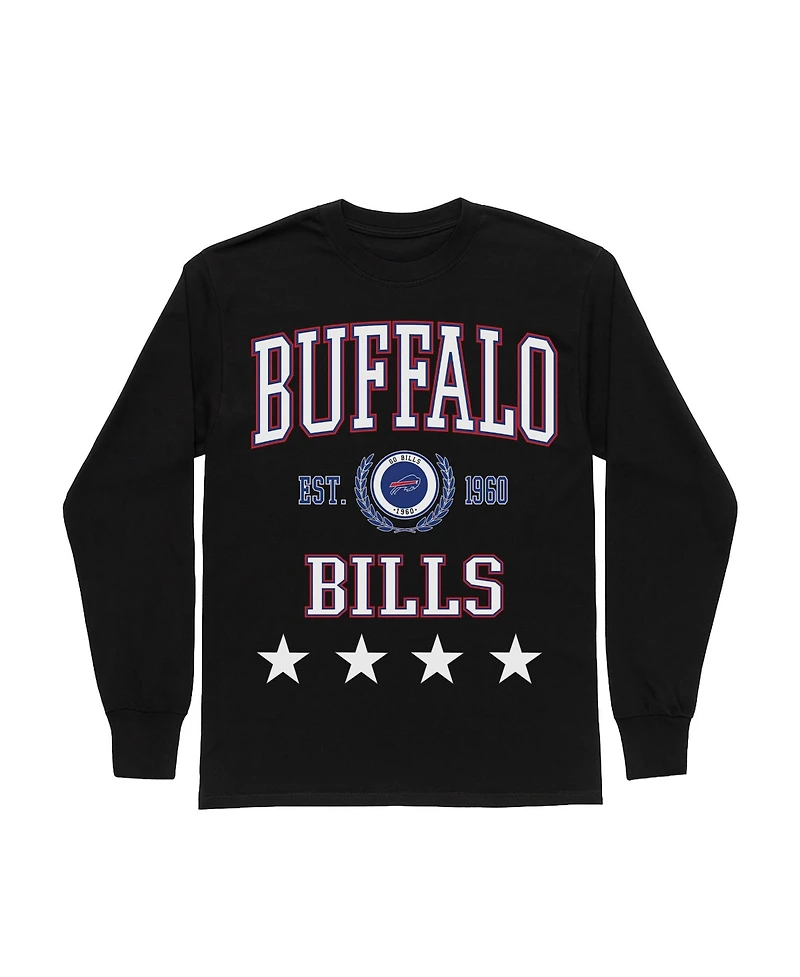 Gameday Couture Women's Black Buffalo Bills Oversized Everyday StarLong sleeves T-Shirt