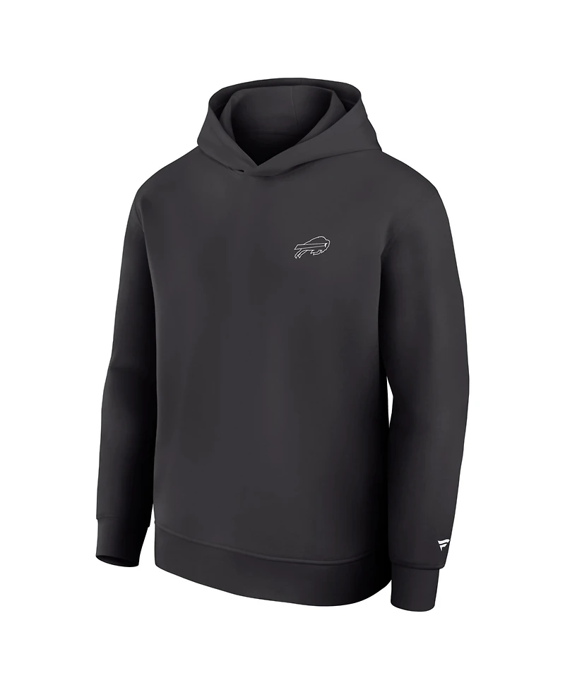 Fanatics Men's Charcoal Buffalo Bills Clutch Tri-Blend Hoodie