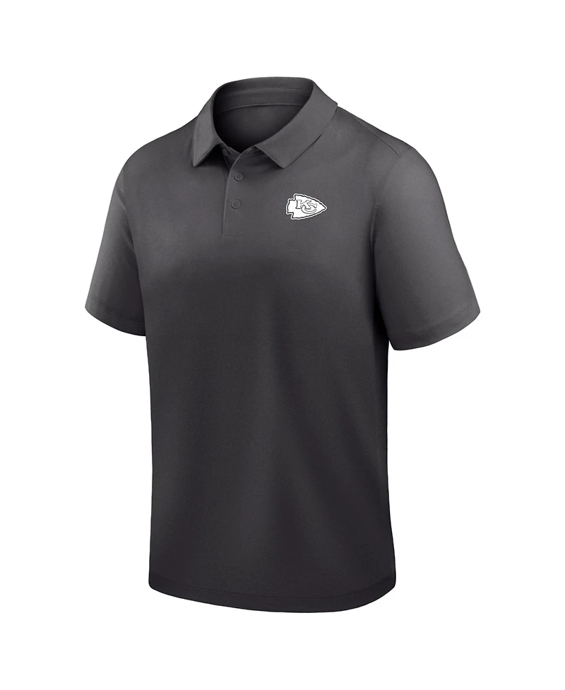 Fanatics Men's Charcoal Kansas City Chiefs Clutch Polo Shirt