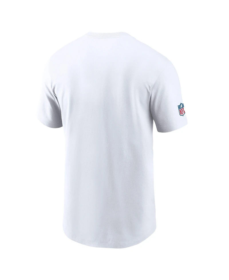 Nike Men's White Los Angeles Rams Fearsome Sideline Final Sprint Dri-fit T-Shirt