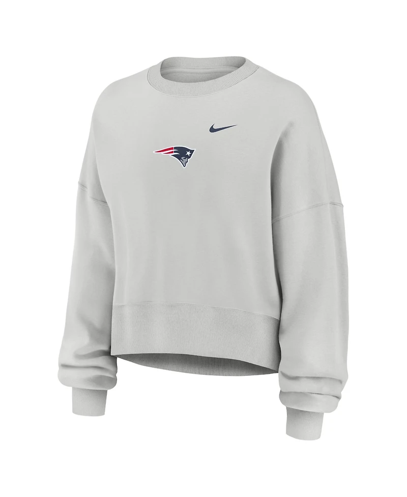 Nike Women's Gray New England Patriots Oversized Primetime Phoenix Fleece Sweatshirt