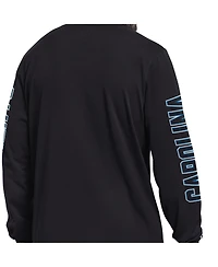 Starter Men's Black Carolina Panthers Clutch Hit Ii Long-Sleeve T-Shirt