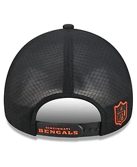 New Era Men's Black Cincinnati Bengals 2026 Sideline Apex 9FORTY Adjustable Trucker Hat