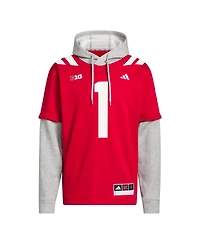 Adidas Men's 1 Scarlet Nebraska Huskers Home Hoodie
