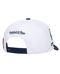 Mitchell & Ness Men's and Women's White/Navy Boston Red Sox Xl Script Pro Crown Adjustable Hat