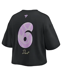 Fanatics Women's Jaxson Dart Black New York Giants Fashion Cropped T-Shirt