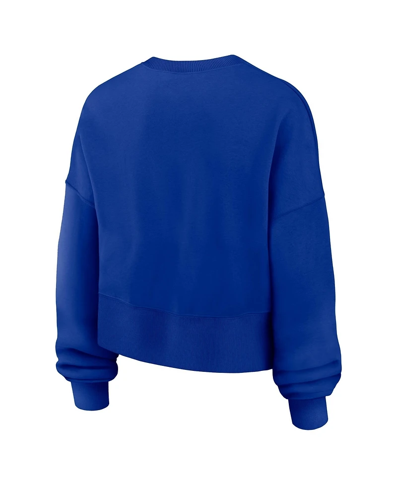 Nike Women's Royal Denver Broncos Oversized Phoenix Fleece Sweatshirt
