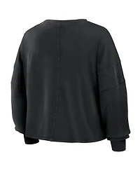 Fanatics Women's Black Buffalo Bills Oversized Chop Block BoxyLong sleeves Top