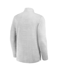 Fanatics Men's Heather Gray New Orleans Saints Clutch Quarter-Zip Pullover Sweatshirt
