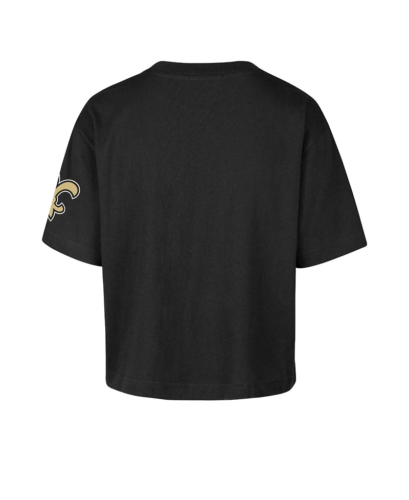 47 Brand Women's Black New Orleans Saints Call Out Reed City T-Shirt