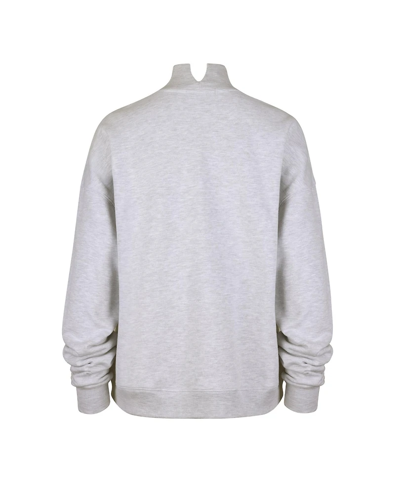 47 Brand Women's Gray Ohio State Buckeyes Laurel Arch Mock Neck Sweatshirt