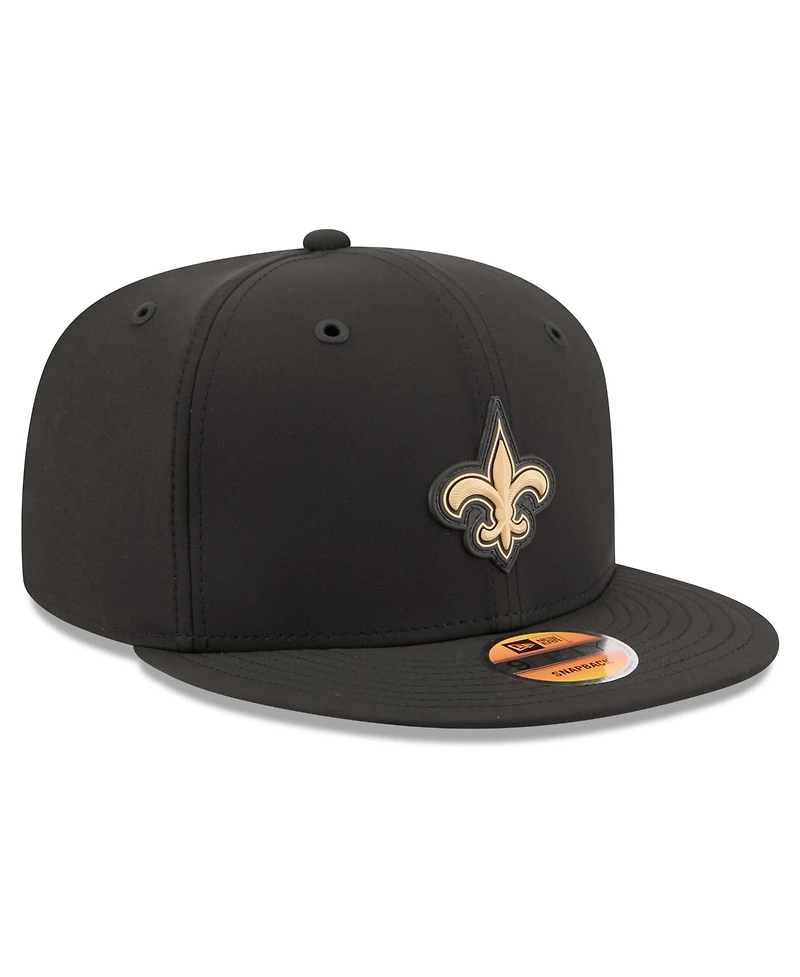 New Era Men's Black New Orleans Saints 2026 Sideline 9FIFTY Snapback Hat