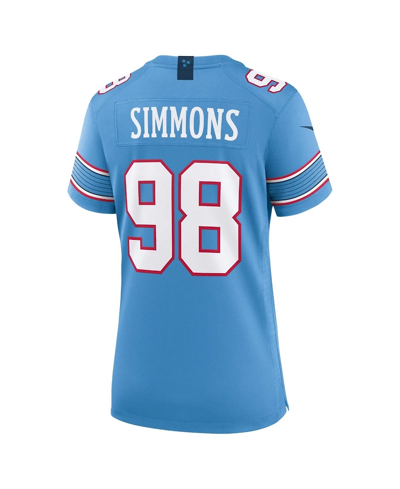 Nike Women's Jeffery Simmons Light Blue Tennessee Titans Game Jersey