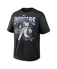 Nike Men's Shohei Ohtani Black Los Angeles Dodgers Enlarged Player Graphic Max90 Heavyweight T-Shirt