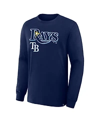 Fanatics Men's Navy Tampa Bay Rays Lock-Up LegacyLong sleeves T-Shirt