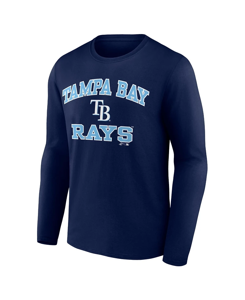 Logo Athletic Men's Navy Tampa Bay Rays Heart SoulLong sleeves T-Shirt