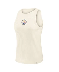 Fanatics Women's Cream Pittsburgh St-Shirtlers Star Play Tri-Blend Ribbed Tank Top