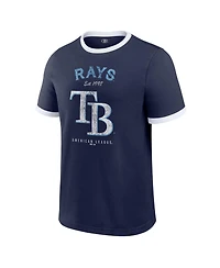 Darius Rucker Collection By Fanatics Men's Navy Tampa Bay Rays Washed Ringer T-Shirt