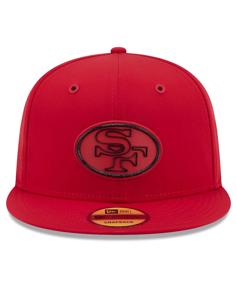 New Era Men's Scarlet San Francisco 49ers 2026 Sideline Throwback 9FIFTY Snapback Hat