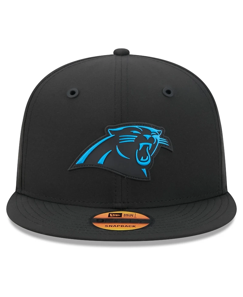 New Era Men's Black Carolina Panthers 2026 Sideline 9FIFTY Snapback Hat