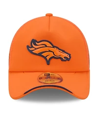 New Era Men's Orange Denver Broncos 2026 Sideline Apex 9FORTY Adjustable Trucker Hat