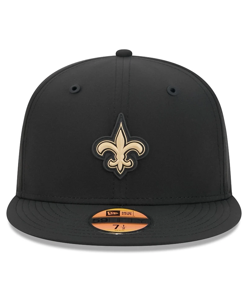 New Era Men's Black Orleans Saints 2026 Sideline 59FIFTY Fitted Hat