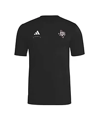 Adidas Men's Black Texas A M Aggies Locker Football Icon Aeroready Pre-Game T-Shirt