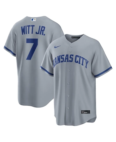 Nike Men's Bobby Witt Jr. Gray Kansas City Royals Road Replica Jersey