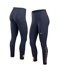 Nike Women's Navy Michigan Wolverines Zenvy High Dri-fit 7/8 Leggings