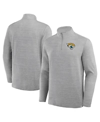 Fanatics Men's Heather Gray Jacksonville Jaguars Clutch Quarter-Zip Pullover Sweatshirt