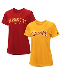 Starter Women's 2-piece Red/Gold Kansas City Chiefs T-Shirt