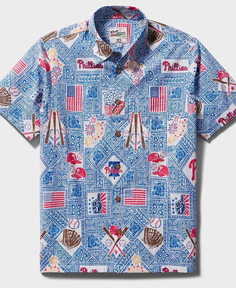 Reyn Spooner Men's Blue Philadelphia Phillies Americana Button-Up Shirt