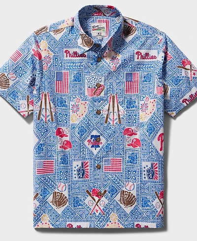Reyn Spooner Men's Blue Philadelphia Phillies Americana Button-Up Shirt