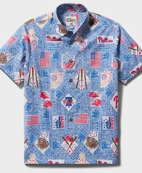 Reyn Spooner Men's Blue Philadelphia Phillies Americana Button-Up Shirt