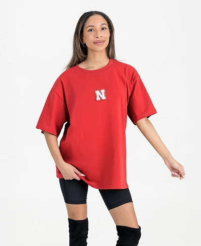Gameday Couture Women's Scarlet Nebraska Huskers Oversized Back at Ya T-Shirt