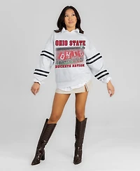 Gameday Couture Women's Ash Ohio State Buckeyes Off the Grid Oversized Fleece Sweatshirt