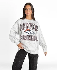 Gameday Couture Women's Arctic Camo Denver Broncos Whiteout Oversized Premium Fleece Sweatshirt