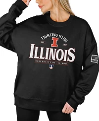 Gameday Couture Women's Black Illinois Fighting Illini Players Only Premium Pullover Sweatshirt