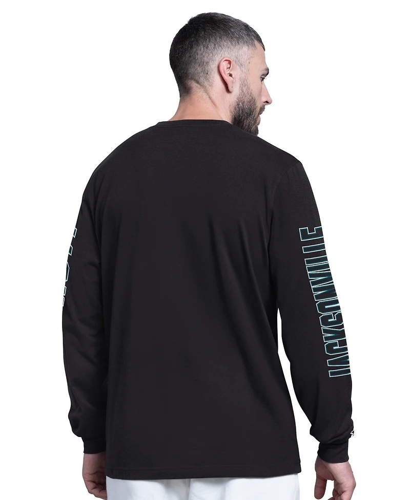 Starter Men's Black Jacksonville Jaguars Clutch Hit Ii Long-Sleeve T-Shirt