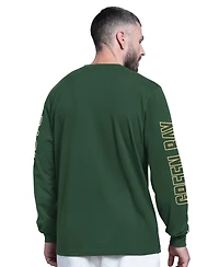 Starter Men's Green Bay Packers Clutch Hit Ii Long-Sleeve T-Shirt
