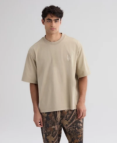 Fanatics Men's Sepia Tint Los Angeles Dodgers Iconic Heavyweight T-Shirt